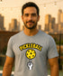 Pickleball Finger Spin Tee by Pepini Pickleball — white Casual Wear Pickleball T-Shirt front view